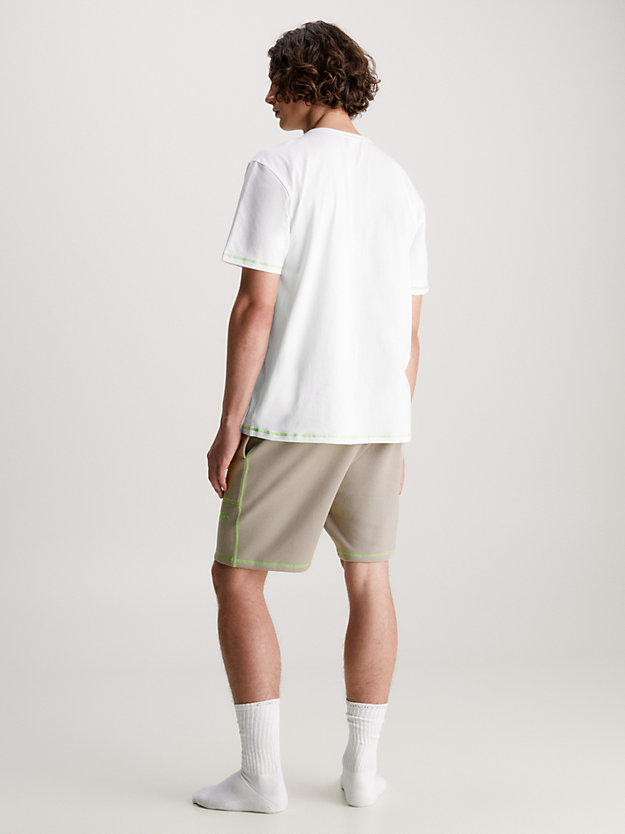 white top shorts pyjama set - future shift for men calvin klein