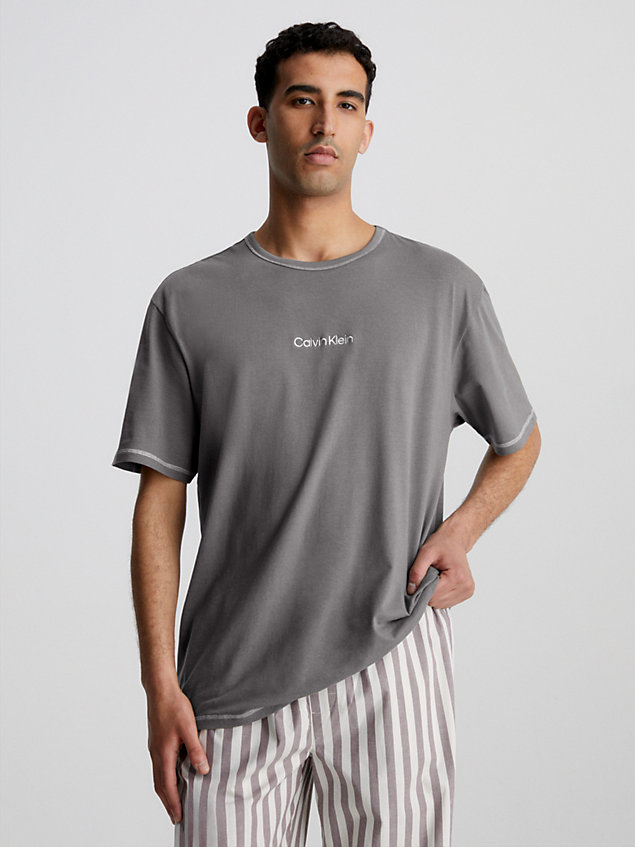 t-shirt lounge - future shift grey da uomo calvin klein
