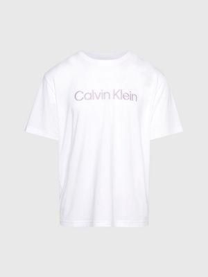 white (white logo) pyjama top - pure for men calvin klein