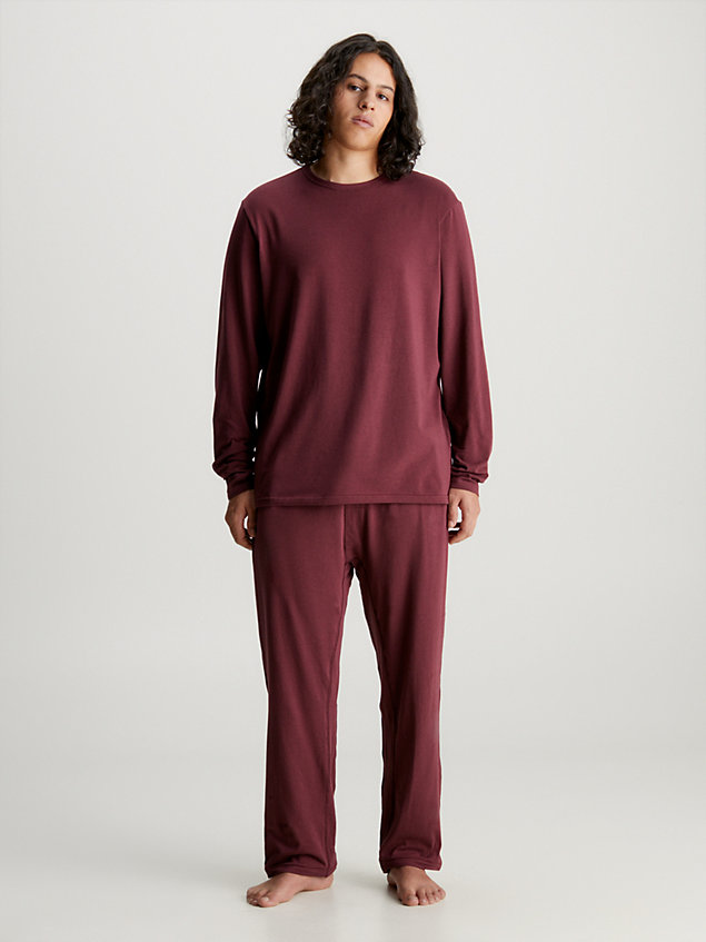 purple hosen-pyjama-set - cotton stretch für herren - calvin klein