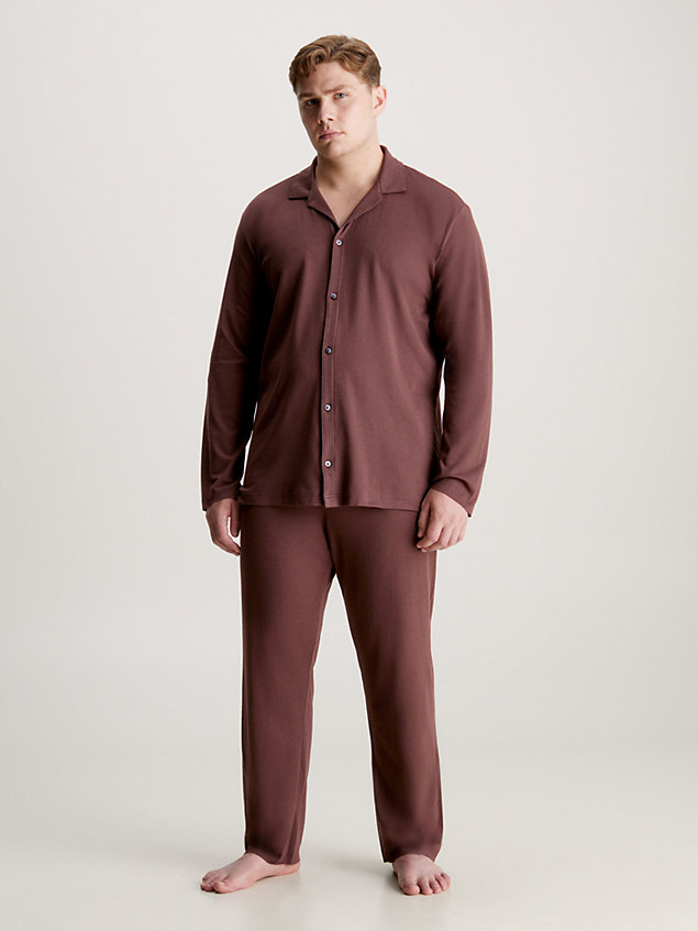 brown hosen-pyjama-set - ck black für herren - calvin klein
