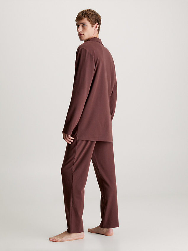 brown pyjamaset met broek - ck black voor heren - calvin klein