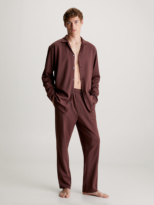 conjunto de pantalones de pijama - ck black brown de hombre calvin klein
