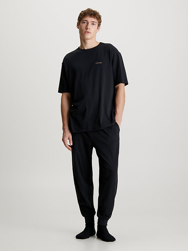 bk tp w/ bk bttm pyjama set - modern cotton for men calvin klein