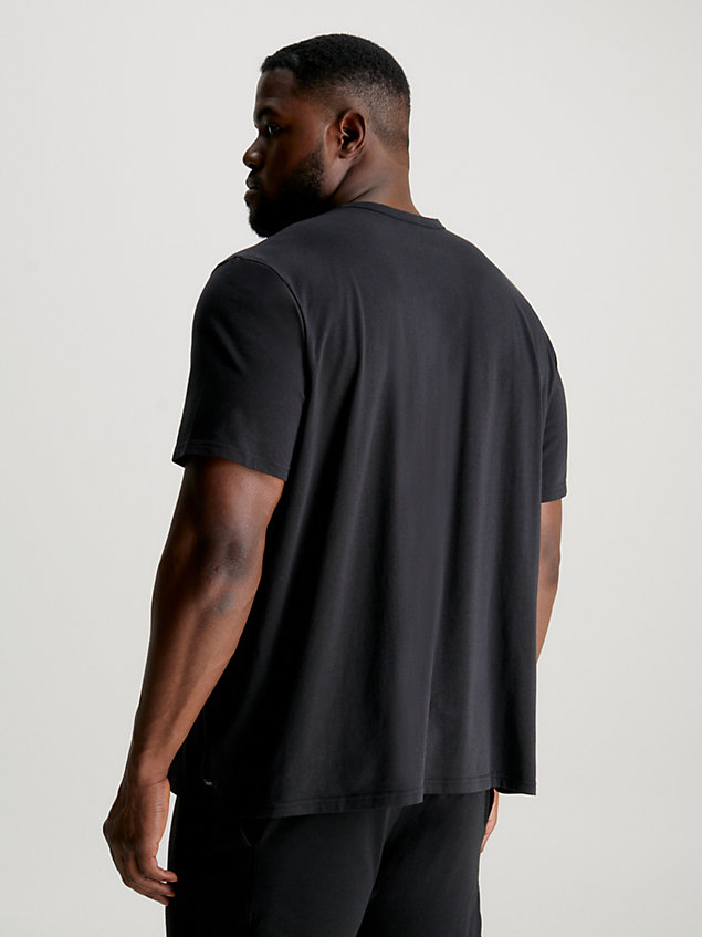 black pyjama-top in übergröße - cotton stretch für herren - calvin klein