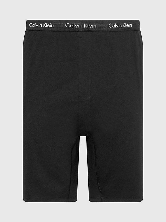 black pyjama-shorts in übergröße - cotton stretch für herren - calvin klein