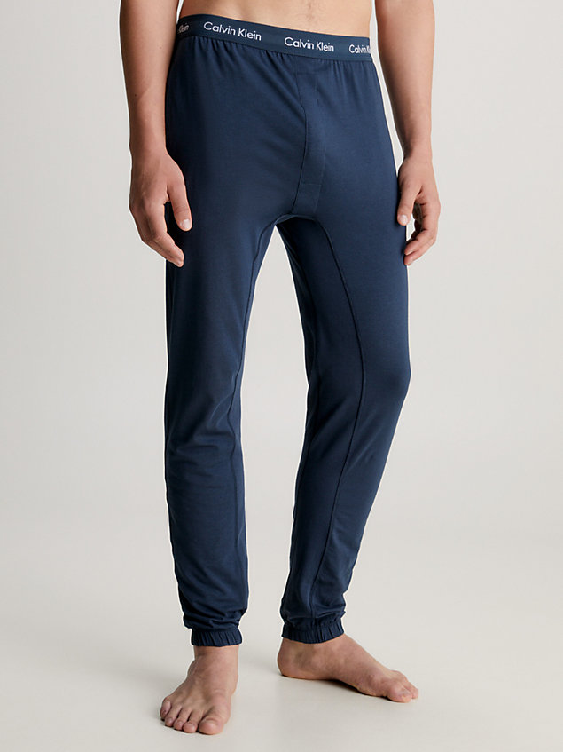 blue pyjama pants - cotton stretch for men calvin klein