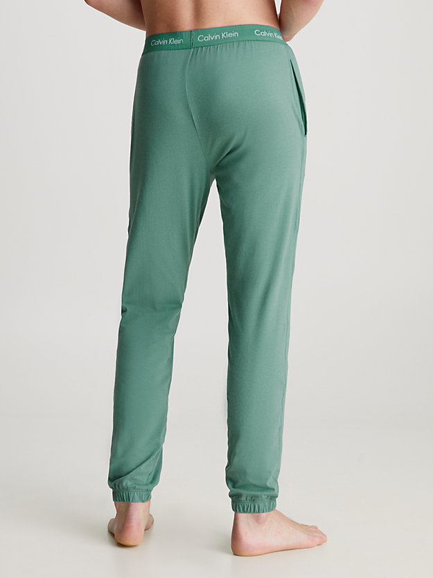 sagebush green pyjama pants - cotton stretch for men calvin klein
