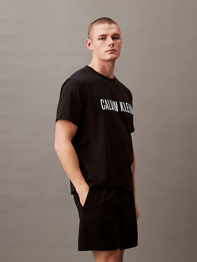 black t-shirt po domu - intense power dla mężczyźni - calvin klein