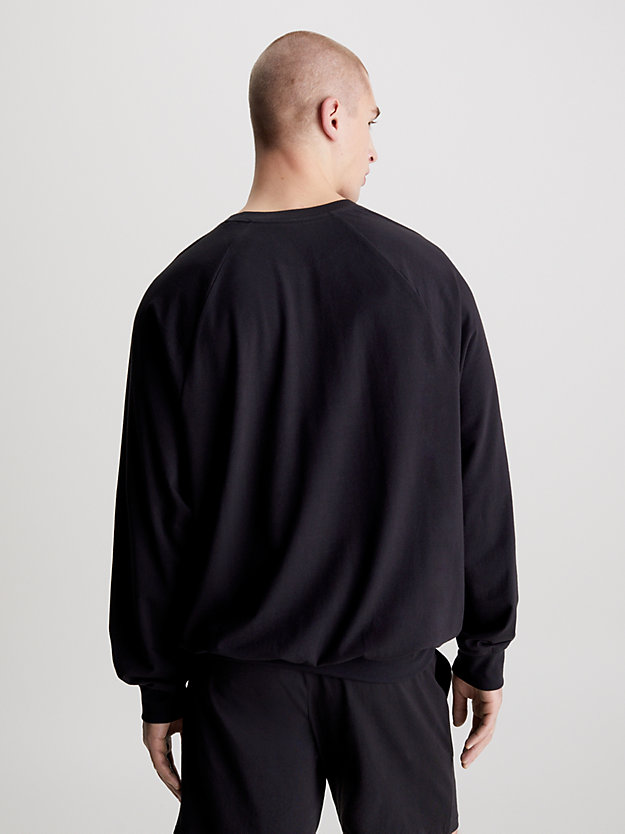 black lounge sweatshirt - intense power for men calvin klein
