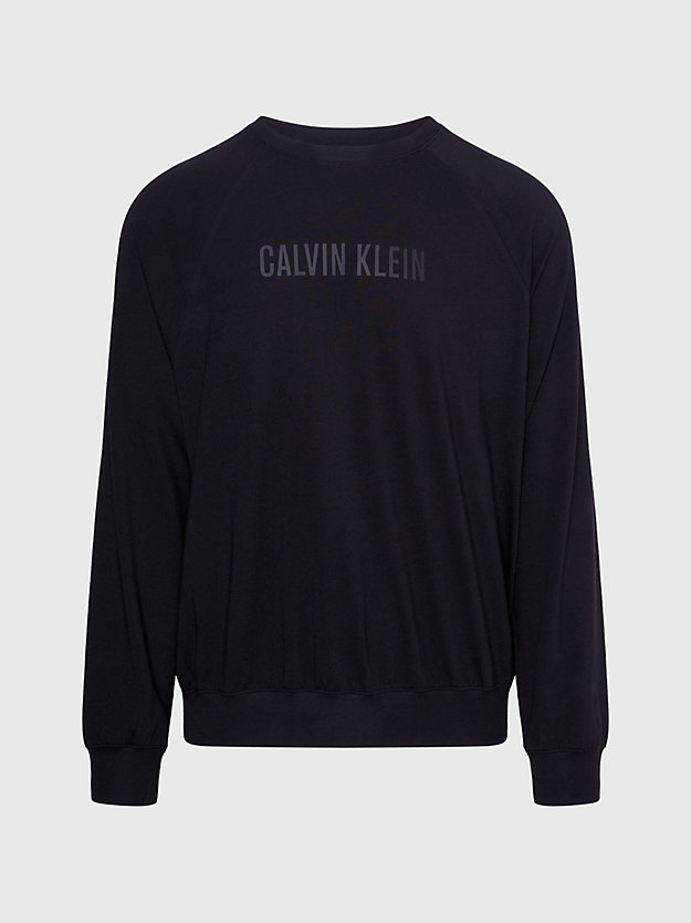black lounge sweatshirt - intense power for men calvin klein