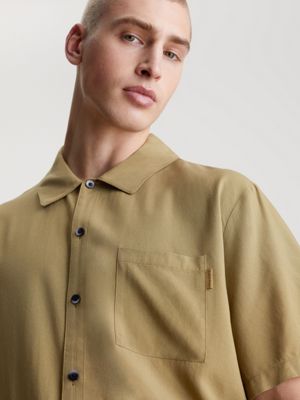 gothic olive pyjama top - pure for men calvin klein