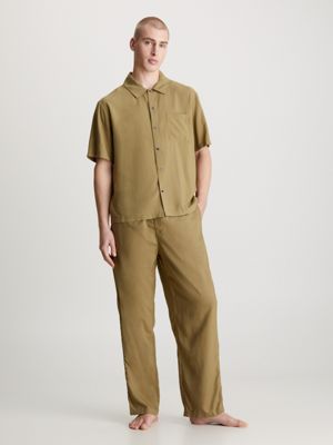 gothic olive pyjama top - pure for men calvin klein