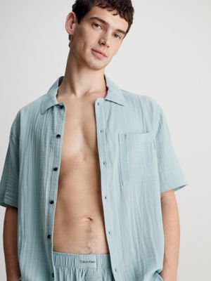 arona pyjama top - pure textured for men calvin klein