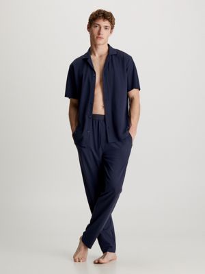  Yukiuiny Men's V Neck Short Sleeve Cotton Pyjama Tops