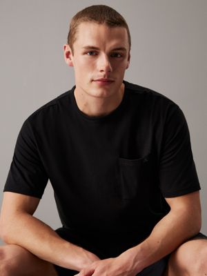 black pyjama top for men calvin klein