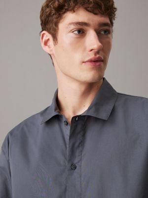 turbulence cotton poplin pyjama top for men calvin klein