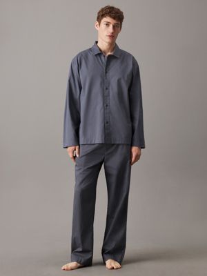 turbulence cotton poplin pyjama top for men calvin klein