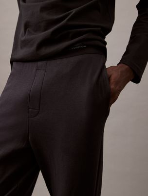 black lounge joggers - modern terry for men calvin klein