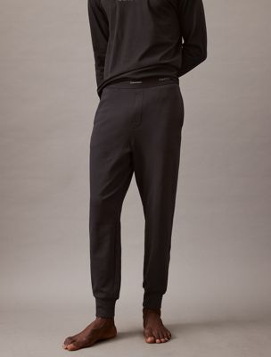 black lounge joggers - modern terry for men calvin klein