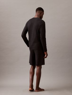 black lounge shorts - modern terry for men calvin klein