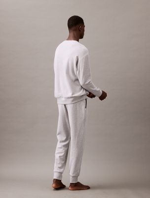 grey lounge sweatshirt - icon cotton terry for men calvin klein