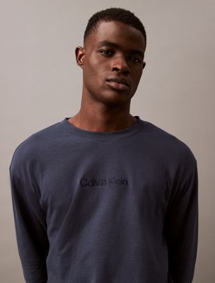 blue lounge sweatshirt - modern terry for men calvin klein