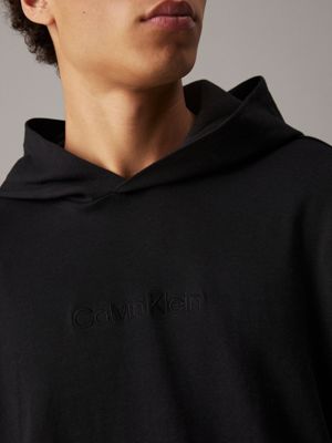 black lounge hoodie - modern terry for men calvin klein