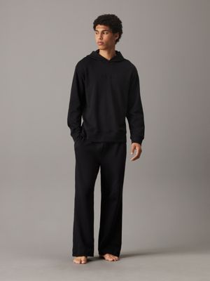 black lounge hoodie - modern terry for men calvin klein