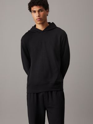 black lounge hoodie - modern terry for men calvin klein