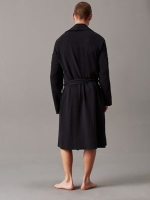 black bathrobe - modern terry for men calvin klein