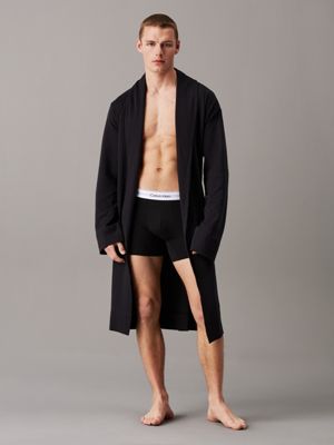 black bathrobe - modern terry for men calvin klein