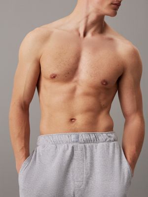 medium grey heather sleep pant - modern terry for men calvin klein