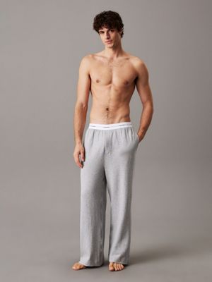 medium grey heather sleep pant - modern terry for men calvin klein