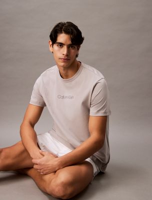 ash lounge t-shirt - 100% cotton for men calvin klein