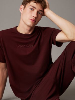 truffle brown lounge t-shirt for men calvin klein