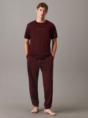 truffle brown lounge t-shirt for men calvin klein