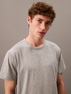 grey heather lounge t-shirt for men calvin klein