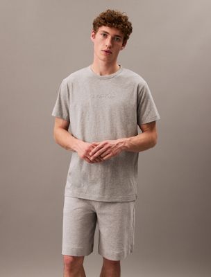 grey heather lounge t-shirt for men calvin klein