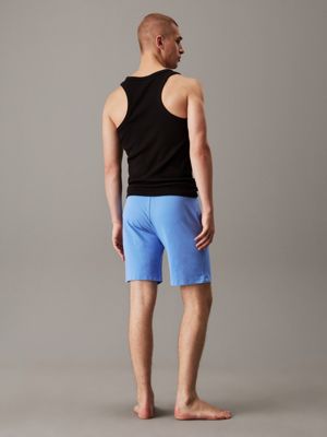 glacier lounge shorts - icon cotton stretch for men calvin klein