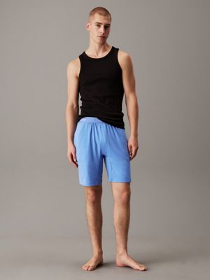 glacier lounge shorts - icon cotton stretch for men calvin klein