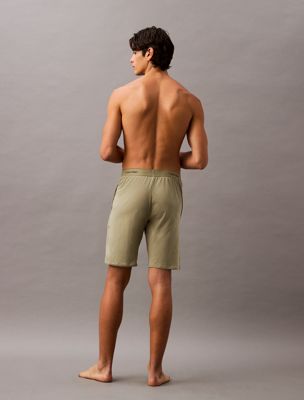 gray labyrinth korte loungebroek - icon cotton stretch voor heren - calvin klein