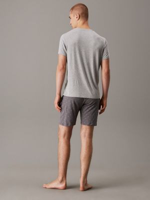 diamond logo_smoked pearl lounge shorts - icon cotton stretch for men calvin klein