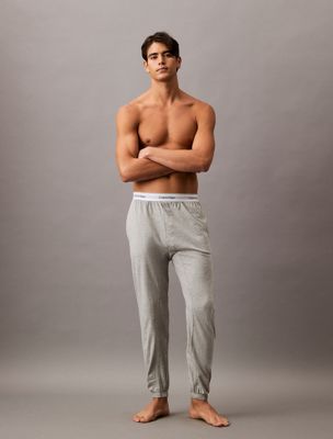 grey lounge joggers - icon cotton stretch for men calvin klein