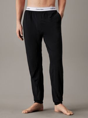 black lounge joggers - icon cotton stretch for men calvin klein