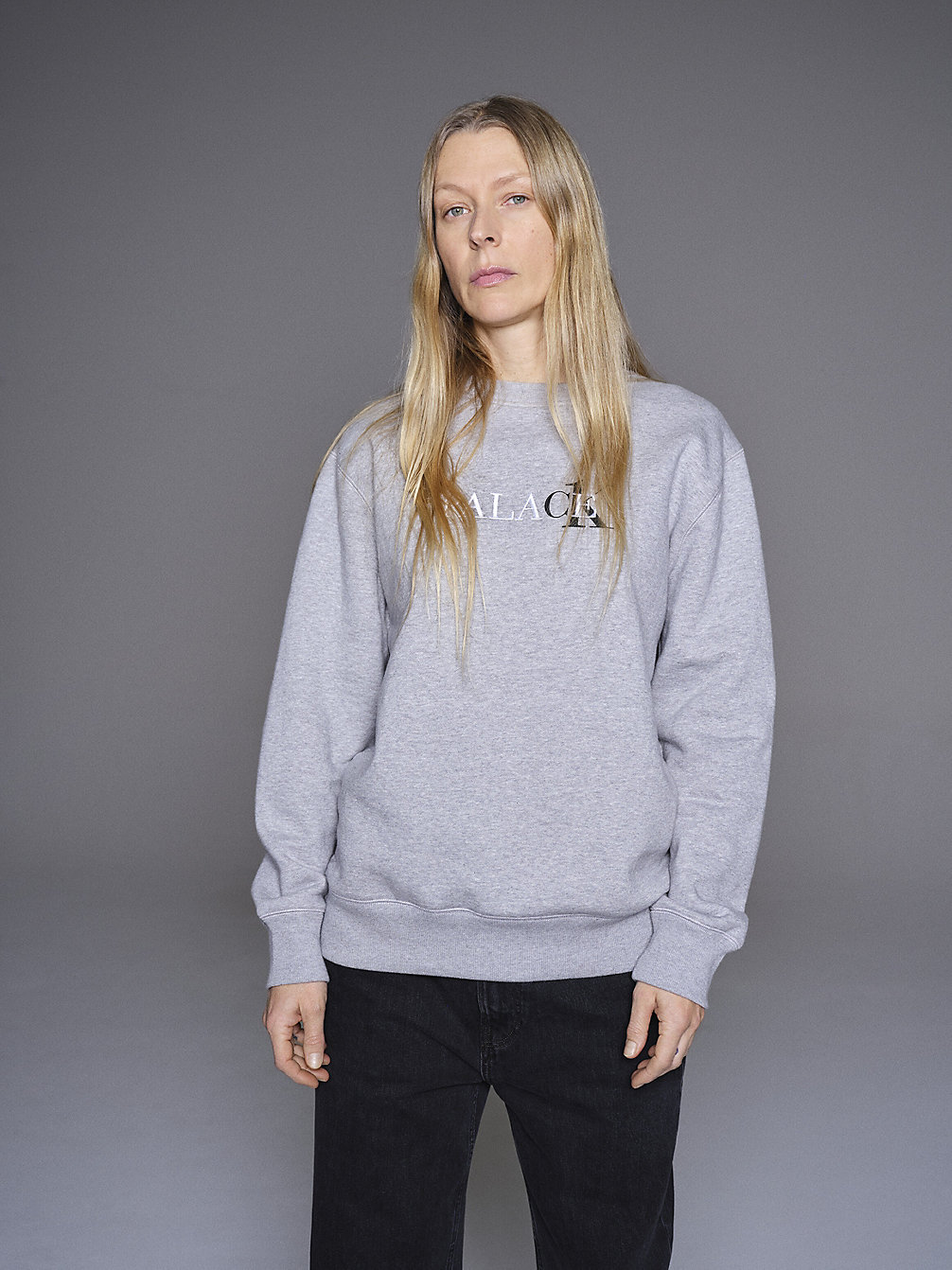 LIGHT GREY HEATHER Sweatshirt - Ck1 Palace undefined unisex Calvin Klein