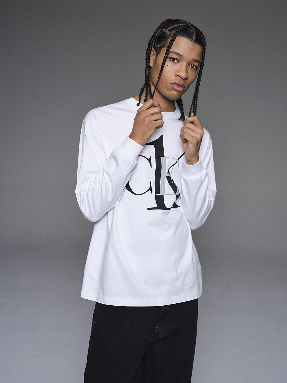 CLASSIC WHITE Long Sleeve T-Shirt - Ck1 Palace undefined unisex Calvin Klein