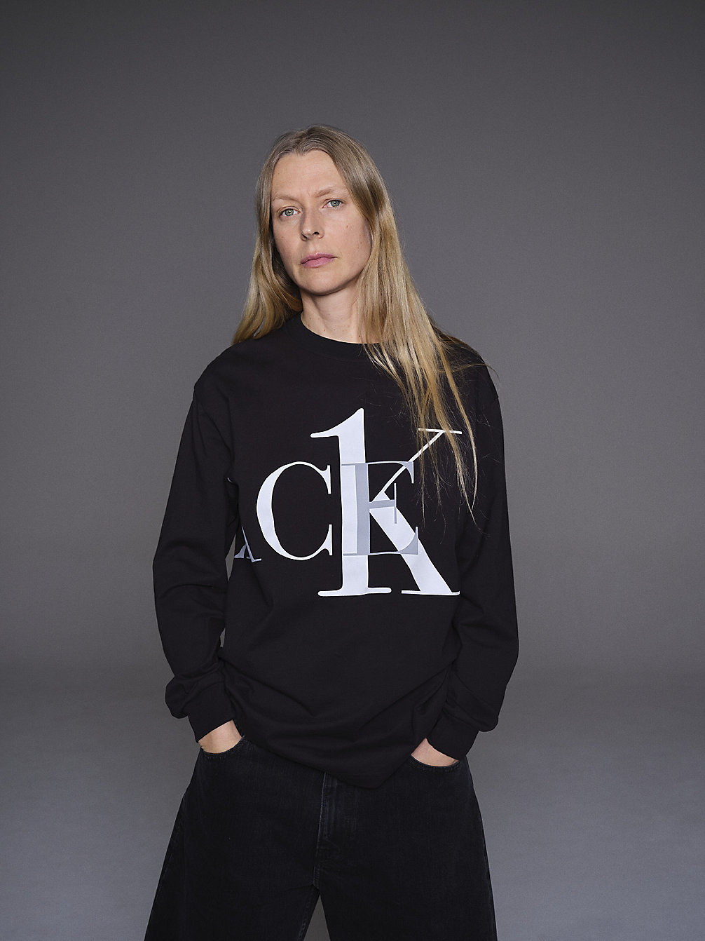 BLACK Long Sleeve T-Shirt - Ck1 Palace undefined unisex Calvin Klein