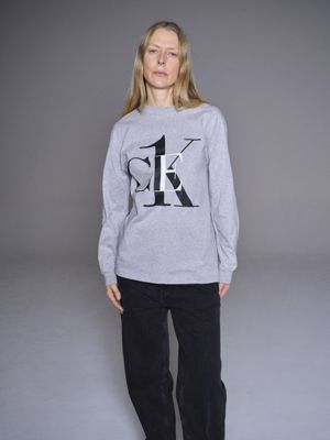 LIGHT GREY HEATHER Long Sleeve T-Shirt - Ck1 Palace undefined unisex Calvin Klein
