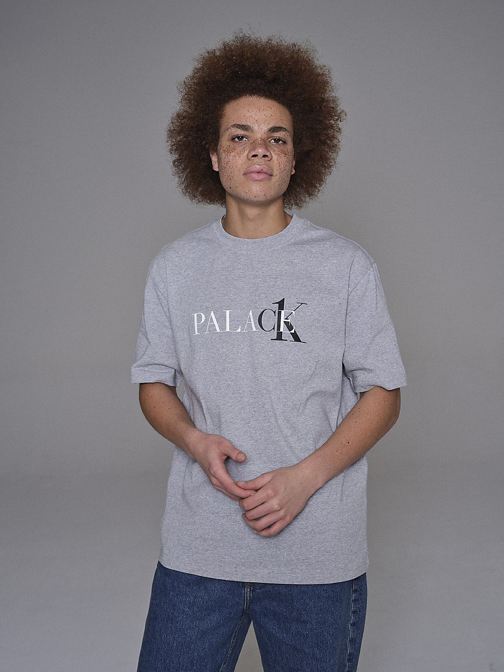 LIGHT GREY HEATHER T-Shirt - Ck1 Palace undefined unisex Calvin Klein